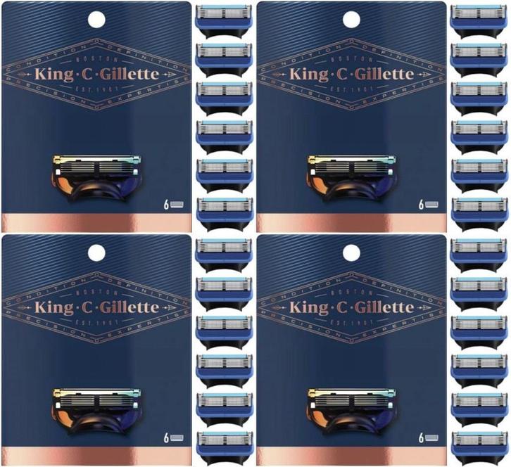 King C. Gillette Scheermesjes 24 stuks Fusion 5, Sieraden, Tassen en Uiterlijk, Uiterlijk | Gezichtsverzorging, Nieuw, Gehele gezicht