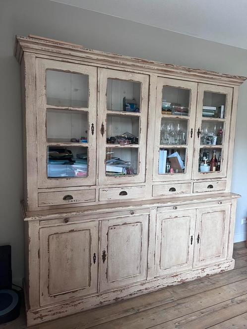 Buffetkast verweerd effect - vintage (De Troubadour), Huis en Inrichting, Kasten | Buffetkasten, Zo goed als nieuw, 200 cm of meer