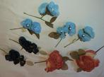 Set mooie nieuwe roze en blauwe bloemen van stof (K), Ophalen of Verzenden, Nieuw, Overige typen