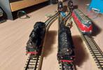 Oude marklin treinen, set met 6 locomotieven, wagens, rails, Hobby en Vrije tijd, Modeltreinen | H0, Ophalen of Verzenden, Gebruikt