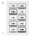 4 Posters Cassettebandjes Tapes IKEA Vintage Zwart Wit 61x91, Ophalen