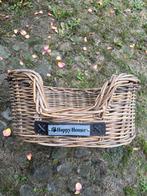 Rotan hondenmand met label op voorkant, Ophalen of Verzenden, Zo goed als nieuw, Riet