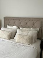 Velvet beige Bed + matras, Ophalen, Beige, Tweepersoons, Zo goed als nieuw