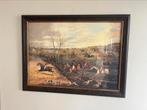 Schilderij/ prent van jachttafereel, Antiek en Kunst, Ophalen