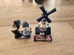 Delfts Blauw Set: Molen & Kussend Paartje, Verzamelen, Ophalen of Verzenden