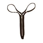 Dames g-string met rits bruine rode lingerie sexy vrouwen, Verzenden, String