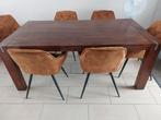 Kersenhouten eettafel, Ophalen, Gebruikt, 150 tot 200 cm, Vijf personen of meer