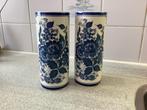 Vaas.   Delfts blauw. en blauw schaaltje., Huis en Inrichting, Woonaccessoires | Vazen, Aardewerk of Porselein, Zo goed als nieuw