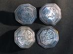 4 Ruiterknopen antiek zilver Meppel 1850. 2022, Ophalen of Verzenden, Zilver