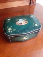 Douwe Egberts vintage jaren 50 trommel groen, Verzamelen, Blikken, Ophalen of Verzenden, Gebruikt, Overige, Douwe Egberts