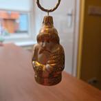 Kerstbal - Gouden Kerstman glas, Ophalen of Verzenden, Zo goed als nieuw