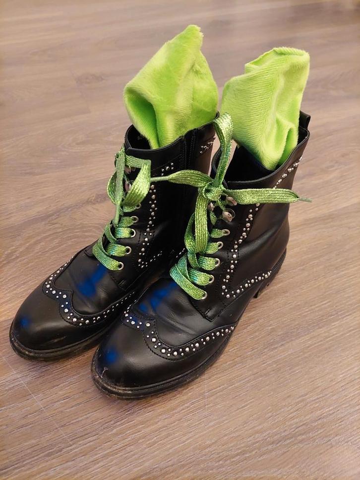 Carnaval Schoenen - Stoere Enkellaarsjes, Kleding | Dames, Schoenen, Gedragen, Lage of Enkellaarzen, Zwart, Ophalen of Verzenden