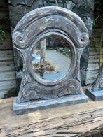 Brocante houtsnijwerk spiegel uit Bali staande spiegel sober, Nieuw, Ophalen of Verzenden, https://verburgtvintage.nl/#contact