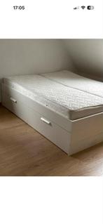 Brimnes IKEA 2-persoonsbed 160x200 met lades, Huis en Inrichting, Ophalen, Wit, Tweepersoons, 200 cm