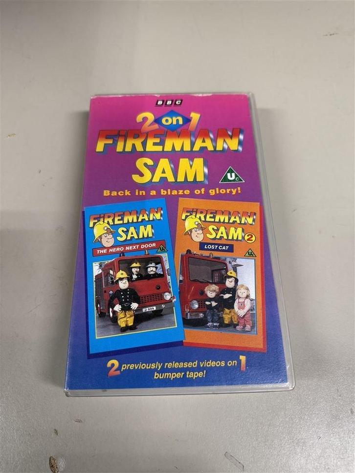 brandweerman sam - Fireman Sam 2 on 1 bbv vhs, Cd's en Dvd's, VHS | Kinderen en Jeugd, Zo goed als nieuw, Kinderprogramma's en -films