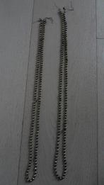 Kerst : 2x oude glazen slingers glas zilver, Ophalen of Verzenden, Gebruikt