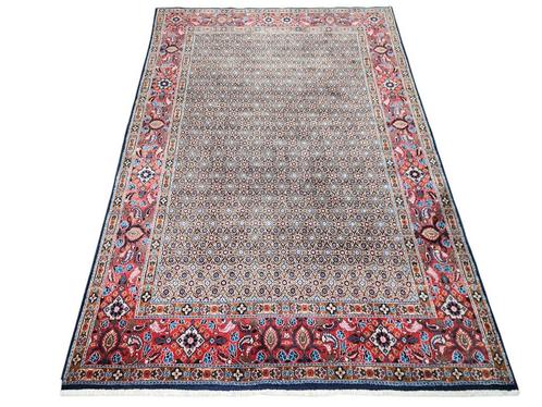 Handgeknoopt Perzisch Moud tapijt floral blue 194x293cm, Huis en Inrichting, Stoffering | Tapijten en Kleden, Zo goed als nieuw
