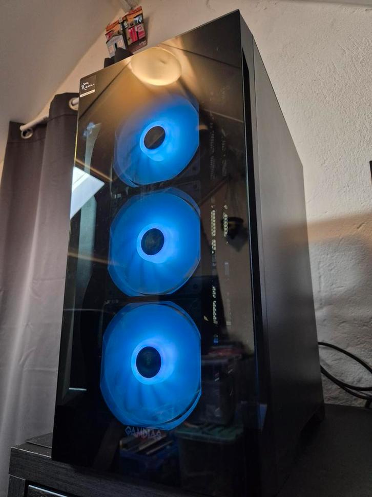 Game PC LED i7 7700 16GB DDR4 GeForce GTX 1660Ti 6gb Win11, Computers en Software, Desktop Pc's, Zo goed als nieuw, 3 tot 4 Ghz