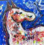 olieverf op doek; vrolijk schilderij paard, Ophalen