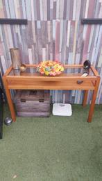 Met bloemstuk, Huis en Inrichting, Tafels | Sidetables, Ophalen, Zo goed als nieuw, 25 tot 50 cm, Rechthoekig