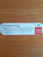 MADAME TUSSAUDS AMST 25% KORT MAX 5 PERSONEN!, Drie personen of meer, Kortingskaart
