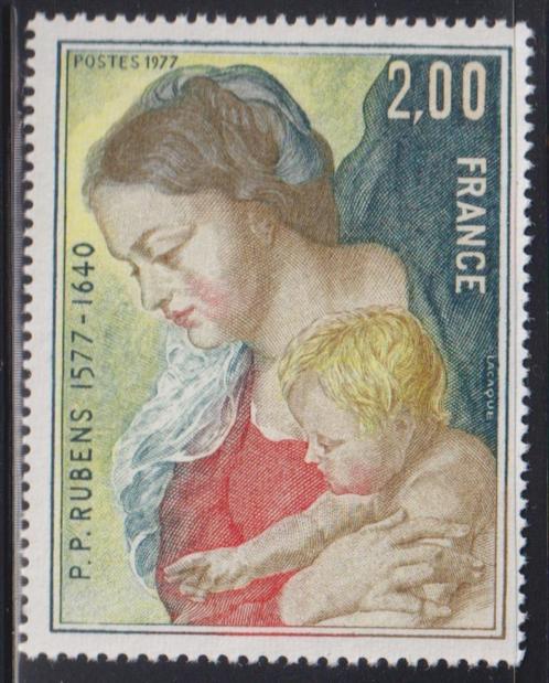 Frankrijk 1977 Schilderij Rubens Vrouw met kind, Postzegels en Munten, Postzegels | Thematische zegels, Postfris, Overige thema's
