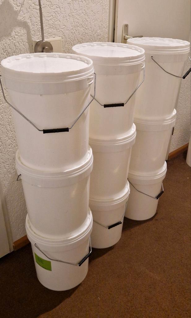 Industrieel emmers vacuüm/ luchtdicht 20 liter Food grade, Huis en Inrichting, Emmers, Zo goed als nieuw, Kunststof, Met deksel