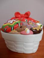 Gietmal- Kerst koektrommel- tweedelig, Hobby en Vrije tijd, Pottenbakken, Ophalen of Verzenden, Zo goed als nieuw