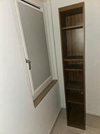 Donkerbruine kast 32 x 36 x 200 (BxDxH) met planken, Huis en Inrichting, Kasten | Boekenkasten, Minder dan 50 cm, Gebruikt, Ophalen of Verzenden