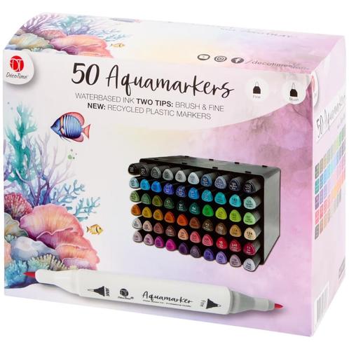 DécoTime aquamarkers in tray, Hobby en Vrije tijd, Tekenen, Nieuw, Potlood of Stift, Ophalen of Verzenden