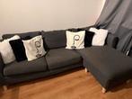 Donkergrijze L-vormige Sofa, 250 tot 300 cm, Gebruikt, Hoekbank, 75 tot 100 cm