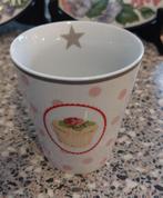 Bekers Krasilnikoff Happy Mug’s mug beker mok zonder oor roz, Huis en Inrichting, Overige materialen, Ophalen of Verzenden, Zo goed als nieuw