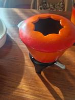 Vintage Fonduepan Oranje, Ophalen, Gebruikt, Brander, Fonduepan