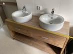 Wastafelmeubel met 2 wasbakken - 150cm, Ophalen, Gebruikt, 150 tot 200 cm, Minder dan 100 cm