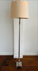 Landelijke staande lamp zilver - 125 cm hoog, Huis en Inrichting, Lampen | Vloerlampen, 100 tot 150 cm, Ophalen of Verzenden, Metaal