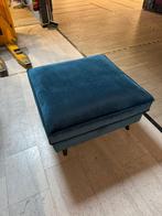 Hocker voetenbank nieuw velvet blauw afgeprijsd, Ophalen, 125 cm of meer, Nieuw, Stof