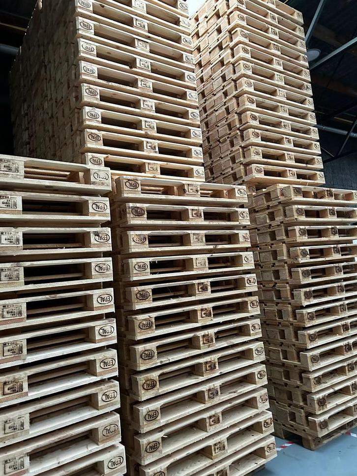 Nieuwe Europallets - Direct Leverbaar!, Doe-het-zelf en Verbouw, Hout en Planken, Nieuw, Pallet, Overige houtsoorten, Minder dan 200 cm