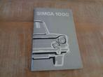 Simca 1000 ook Rallye Handleiding Instructieboek Nederlands, Verzenden