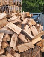Droog eiken brandhout haardhout kachelhout gratis bezorgd, 6 m³ of meer, Ophalen, Eikenhout, Blokken