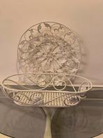 Vintage Fruit Schaal Metaal Wit, Ophalen of Verzenden, Gebruikt