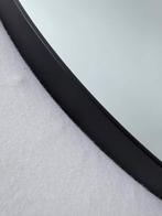 Zwarte stalen spiegel - 70cm, Huis en Inrichting, Woonaccessoires | Spiegels, Ophalen, Rond, Zo goed als nieuw, Minder dan 100 cm