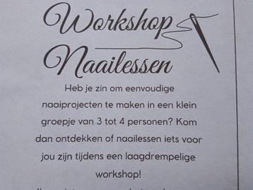 Naailes workshop leren naaien beschikbaar voor biedingen