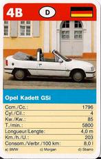 Kw2256 autokaartje 4b - opel kadett gsi, Ophalen of Verzenden, Zo goed als nieuw, Auto's