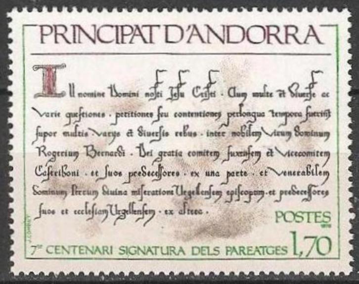 Spaans Andorra No.294 XXX. ADV. no.73 S., Postzegels en Munten, Postzegels | Europa | Overig, Postfris, Overige landen, Verzenden