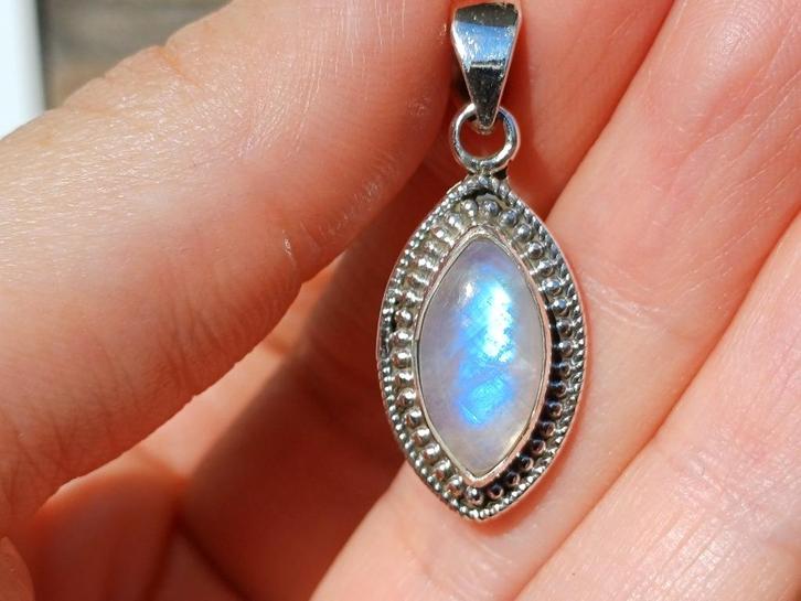 Vanoli Kleine 925 zilveren kettinghanger met maansteen, Sieraden, Tassen en Uiterlijk, Kettinghangers, Nieuw, Zilver, Wit, Met edelsteen