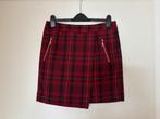 Vintage Preppy minirok schotse ruit, bordeaux rood, Nieuw, Mint & Berry, Boven de knie, Rood