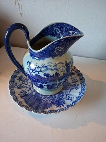 ANTIEKE  IRONSTONE  WASKAN / PITCHER MET BORD beschikbaar voor biedingen