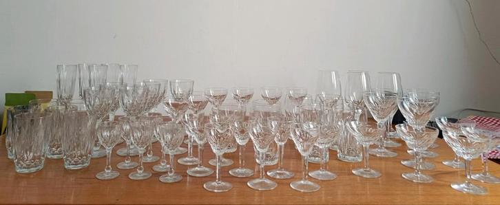 Vintage/antiek kristal glazen - Leerdam, Antiek en Kunst, Antiek | Glas en Kristal, Ophalen