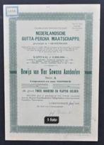 Nederlandsche Gutta Percha Maatschappij (Ned.Indie) 1919, Postzegels en Munten, Aandelen en Waardepapieren, Ophalen of Verzenden