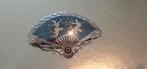 Oude sterling zilveren grote waaier broche, Ophalen of Verzenden, Zo goed als nieuw, Zilver, Zilver